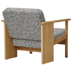 Form & Refine Block lounge chair, oiled oak - Kvadrat Zero 0004