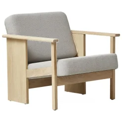 Form & Refine Block lounge chair, white oiled oak - Gabriel Grain 61247