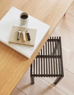 Form & Refine Lightweight stool, black stained oak