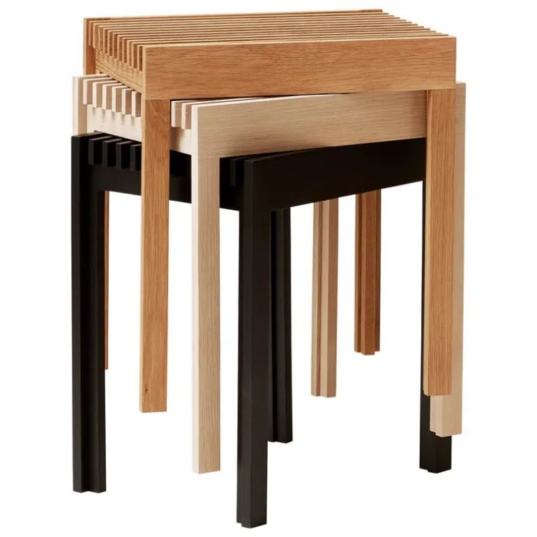 Form & Refine Lightweight stool, black stained oak