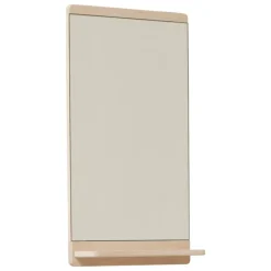 Form & Refine Rim wall mirror, white oiled oak