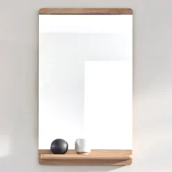 Form & Refine Rim wall mirror, white oiled oak