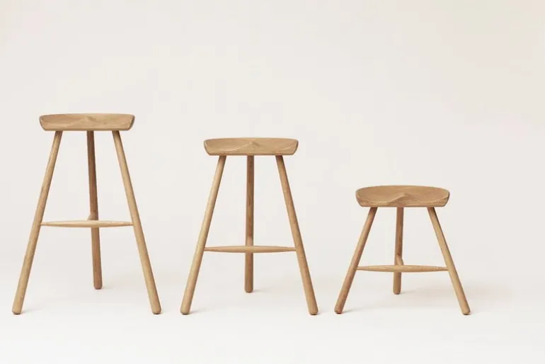 Form & Refine Shoemaker Chair No. 49 stool, white oiled oak