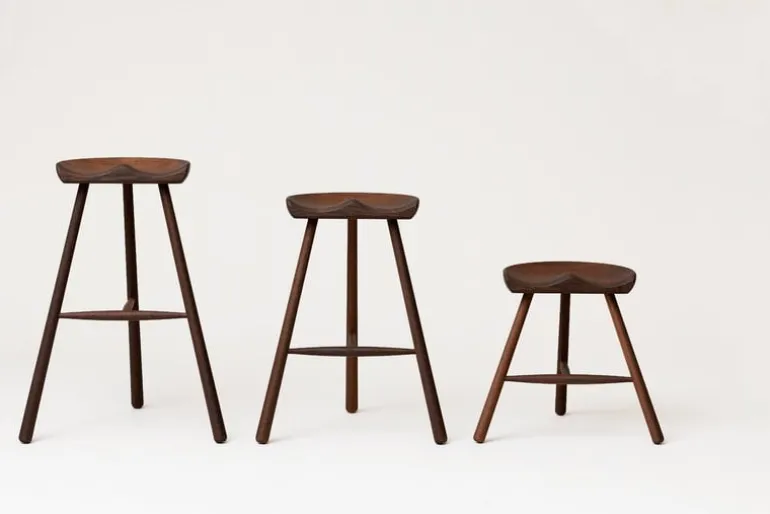 Form & Refine Shoemaker Chair No. 78 bar stool, smoked oak