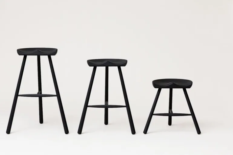 Form & Refine Shoemaker Chair No. 78 bar stool, black beech