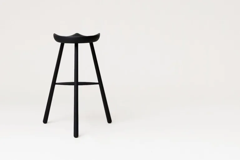 Form & Refine Shoemaker Chair No. 78 bar stool, black beech