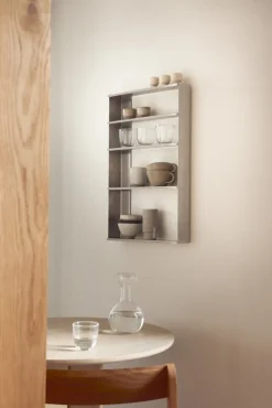 Form & Refine Taper wall shelf, stainless steel