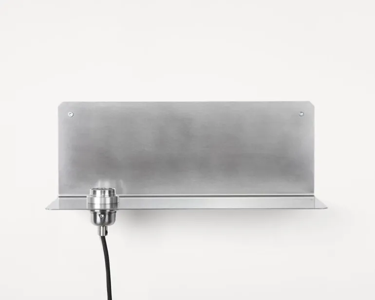 Frama 90° wall light, stainless steel