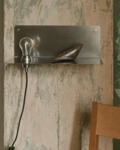 Frama 90° wall light, stainless steel