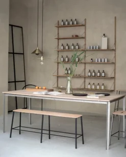 Frama Adam bench 120 cm, oak - matt black