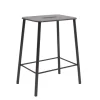 Frama Adam stool, 50 cm, anthracite leather - matt black