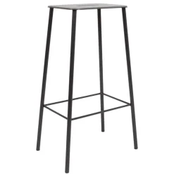 Frama Adam stool, 76 cm, anthracite leather - matt black
