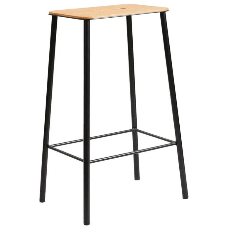Frama Adam stool, 65 cm, oak - matt black