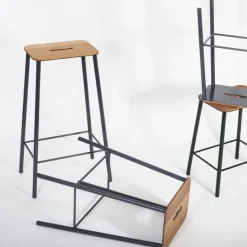 Frama Adam stool, 65 cm, oak - matt black