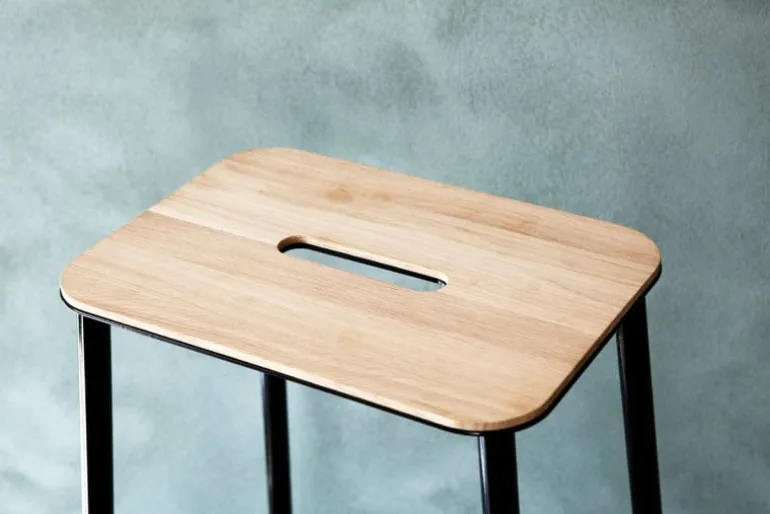 Frama Adam stool, 76 cm, oak - matt black