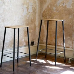 Frama Adam stool, 76 cm, oak - matt black