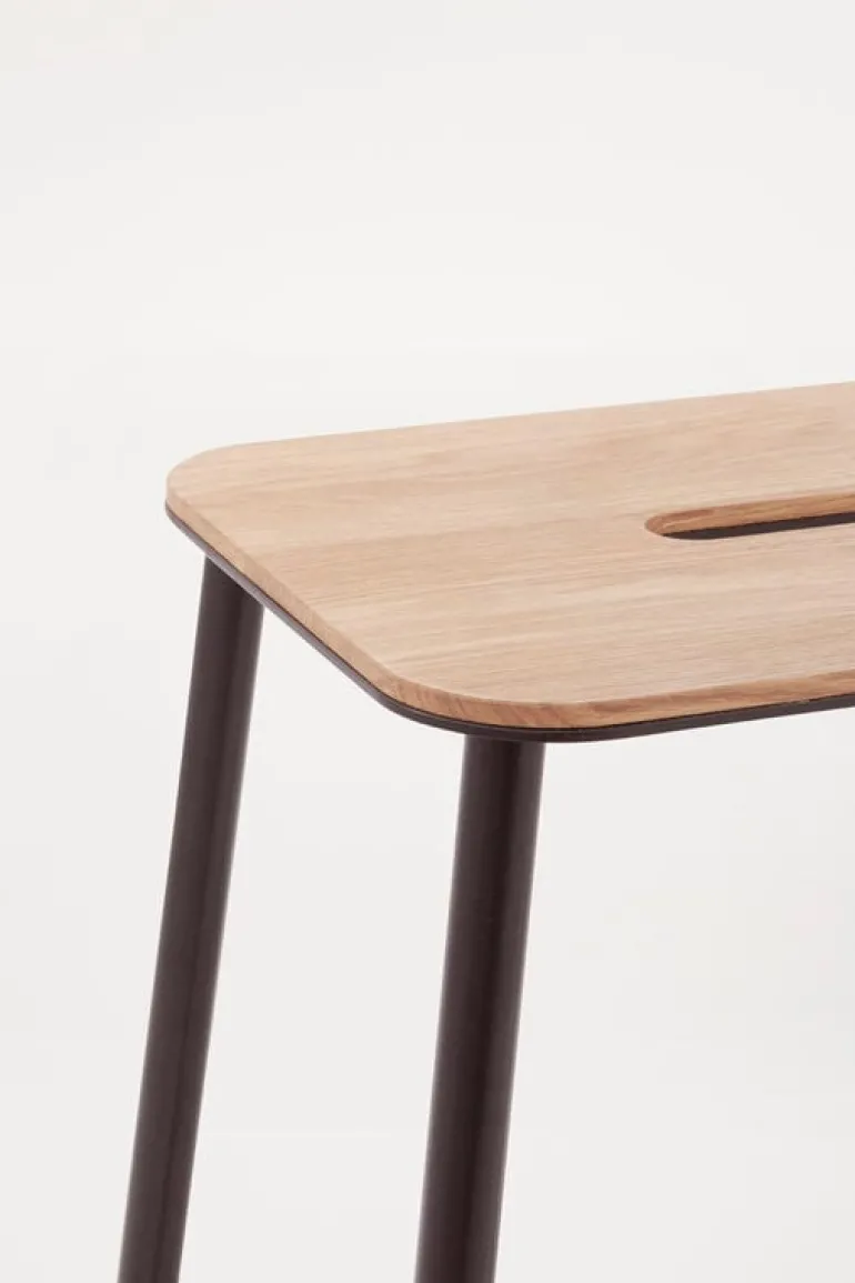 Frama Adam stool, 76 cm, oak - matt black