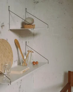 Frama D20 shelf, 40 cm, warm white steel