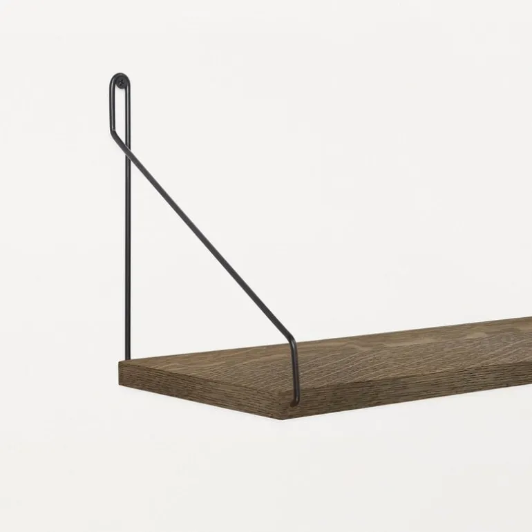 Frama D27 wall shelf, 40 cm, dark stained oak - black