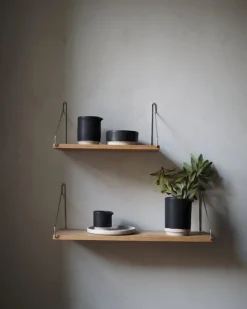 Frama D27 wall shelf, 40 cm, oak - steel