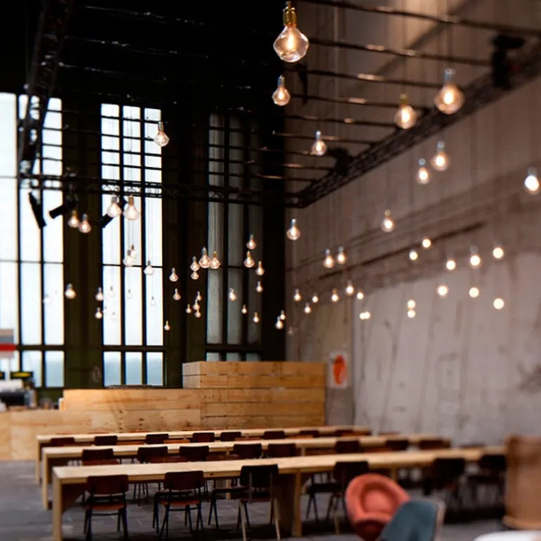 Frama E27 pendant, brass - black