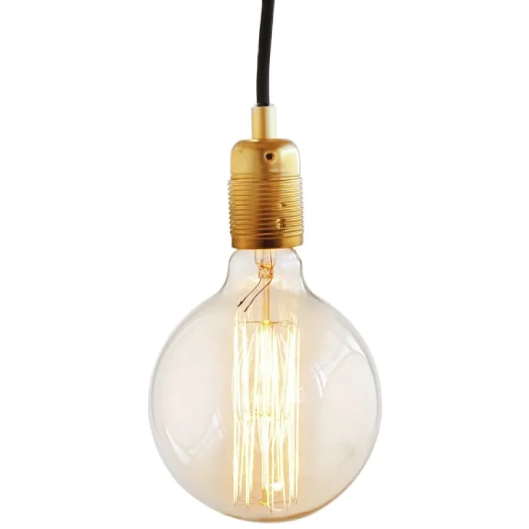Frama E27 pendant, brass - black