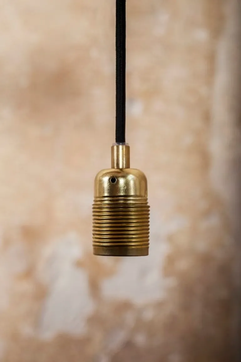Frama E27 pendant, brass - black