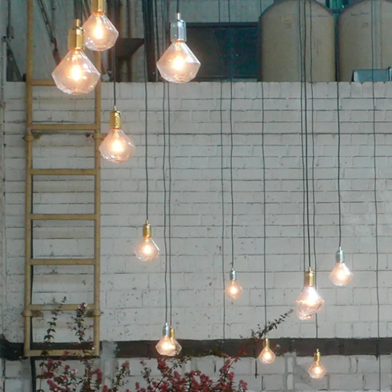 Frama E27 pendant, brass - black