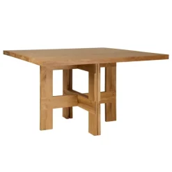 Frama Farmhouse trestle table, 120 square, natural oak