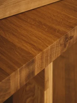 Frama Farmhouse trestle table, 120 square, natural oak