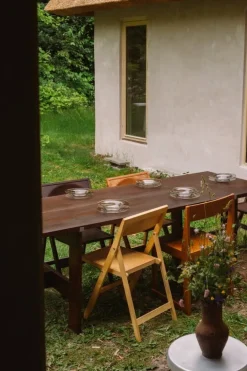 Frama Folding Flat Chair, warm brown birch