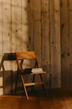 Frama Folding Flat Chair, warm brown birch