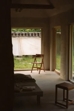 Frama Folding Flat Chair, warm brown birch