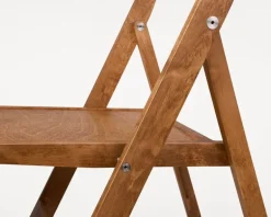 Frama Folding Flat Chair, warm brown birch
