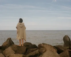 Frama Light Towel poncho, sage green