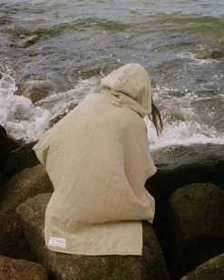 Frama Light Towel poncho, sage green