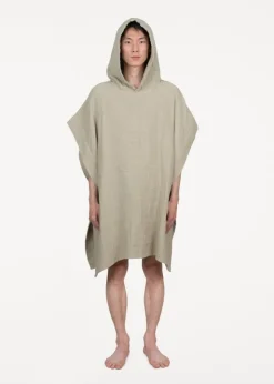 Frama Light Towel poncho, sage green