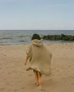 Frama Light Towel poncho, sage green