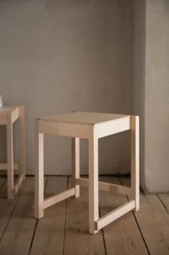 Frama Low Stool 01, natural wood