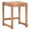 Frama Low Stool 01, warm brown wood