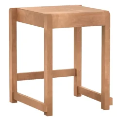 Frama Low Stool 01, warm brown wood