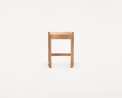 Frama Low Stool 01, warm brown wood