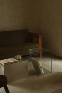 Frama Rivet Box table, clear glass