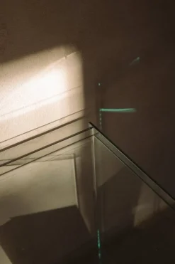 Frama Rivet Box table, clear glass