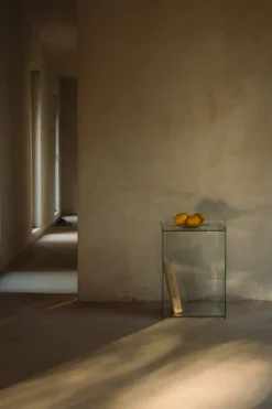 Frama Rivet Box table, clear glass