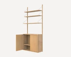 Frama Shelf Library 1852 wall shelf/cabinet, oiled oak