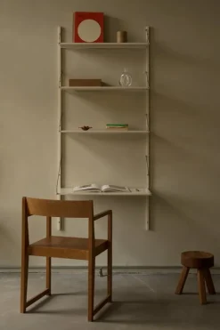 Frama Shelf Library H1852 wall shelf with desk, warm white