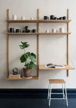 Frama Shelf Library H1148 wall shelf with desk, oiled oak