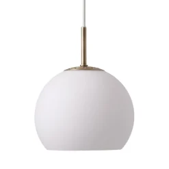 Frandsen Ball Glass pendant, 18 cm, opal white