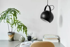 Frandsen Ball Handle pendant, diam. 19 cm, matt black